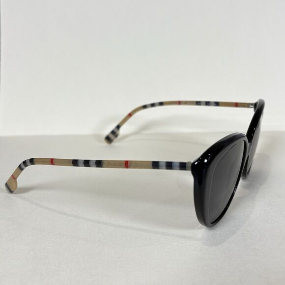 Burberry Sunglasses B4407-F 3853/87 Black Nova Check Asian Fit with Gray Lenses - Picture 3 of 15